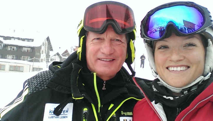 I got to measure my skiing ability with this living legend. Of course, I didn't have a chance.